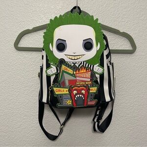 Loungefly Black and White Beetlejuice Backpack